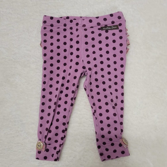 Matilda Jane Purple Polka ot Ruffle Pants 6-12M - Picture 1 of 3